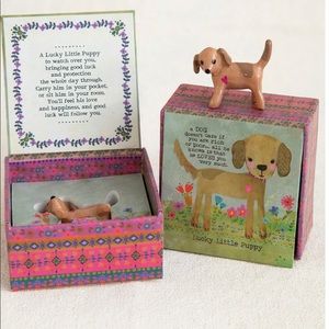 New Dog figurine keepsake love friendship gift box